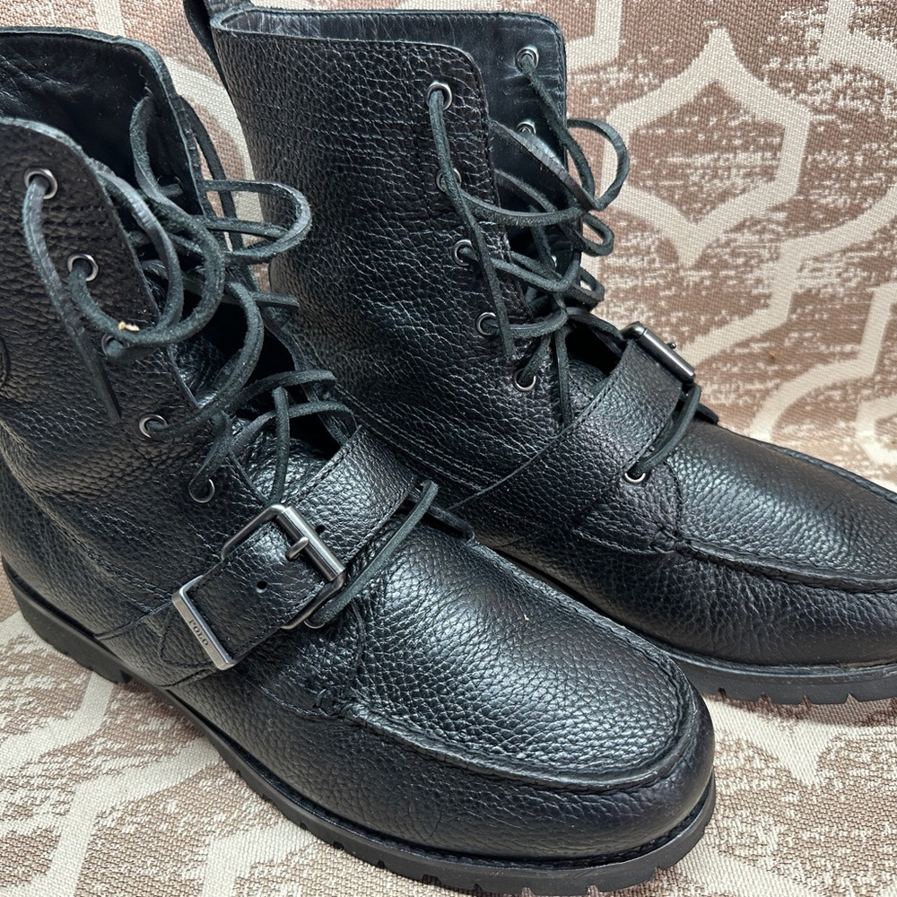 Polo by Ralph Lauren Black Leather Men's Boots